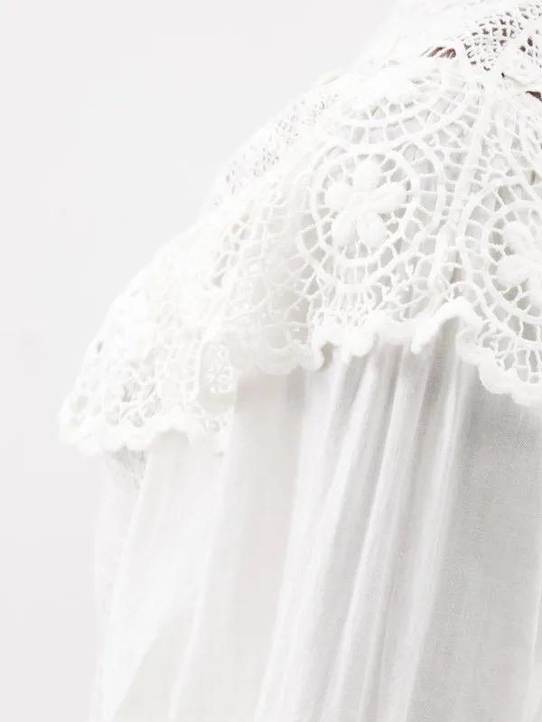 Sea NEW YORK  |Long Sleeves Cotton Lace Elegant Style Puff Sleeves