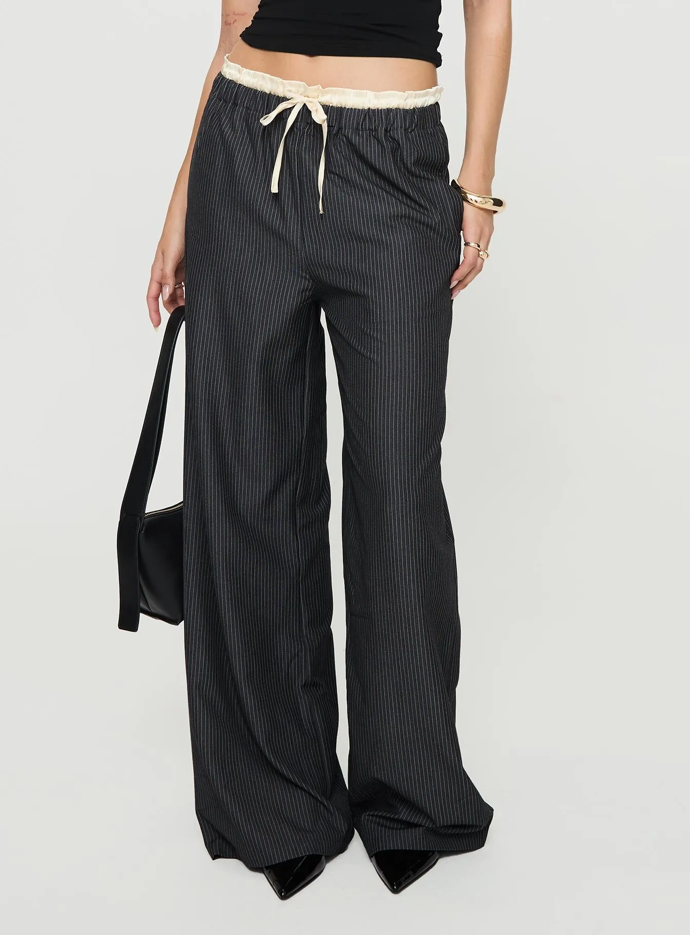 Seraphic Pants Charcoal Stripe