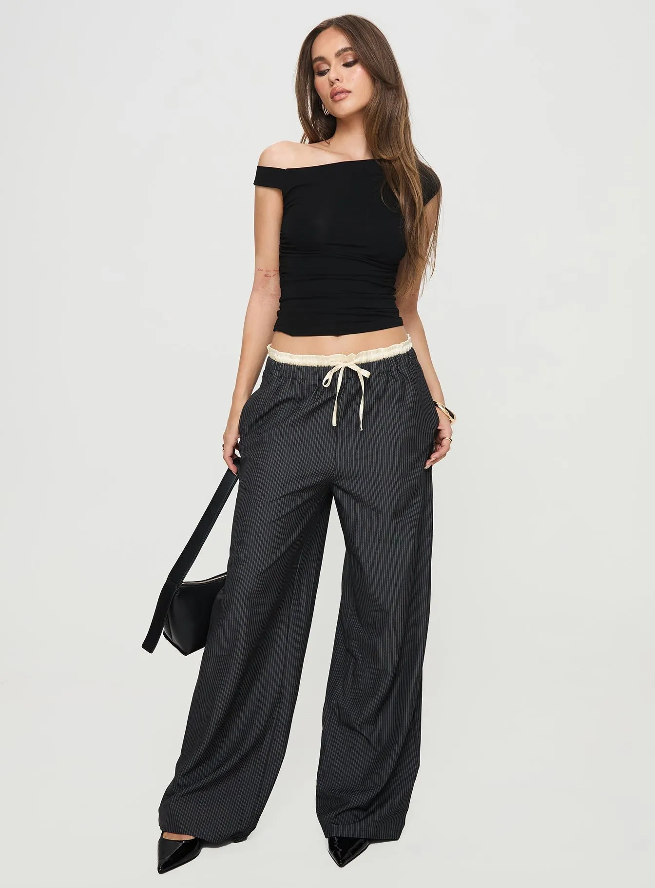 Seraphic Pants Charcoal Stripe