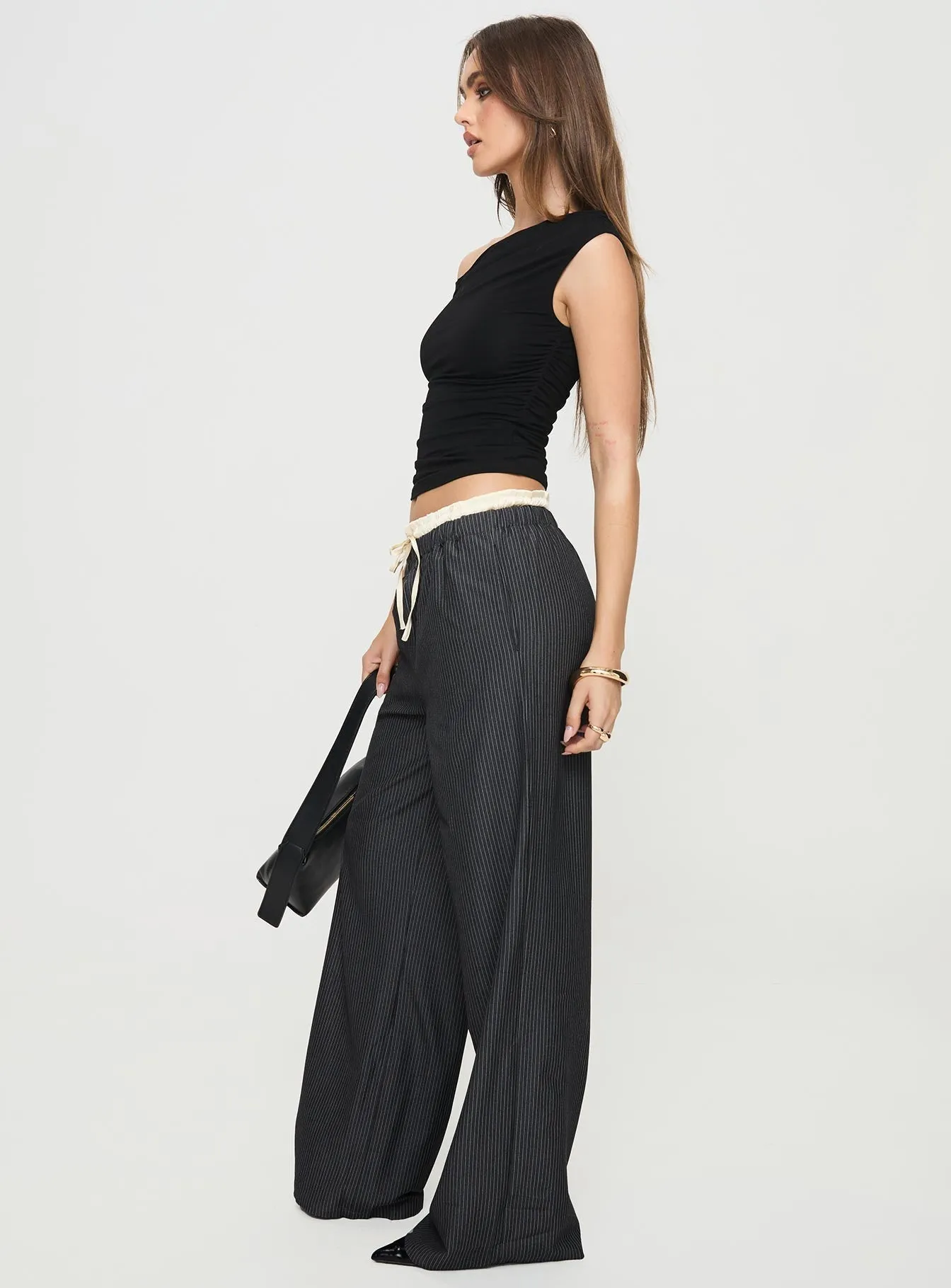 Seraphic Pants Charcoal Stripe