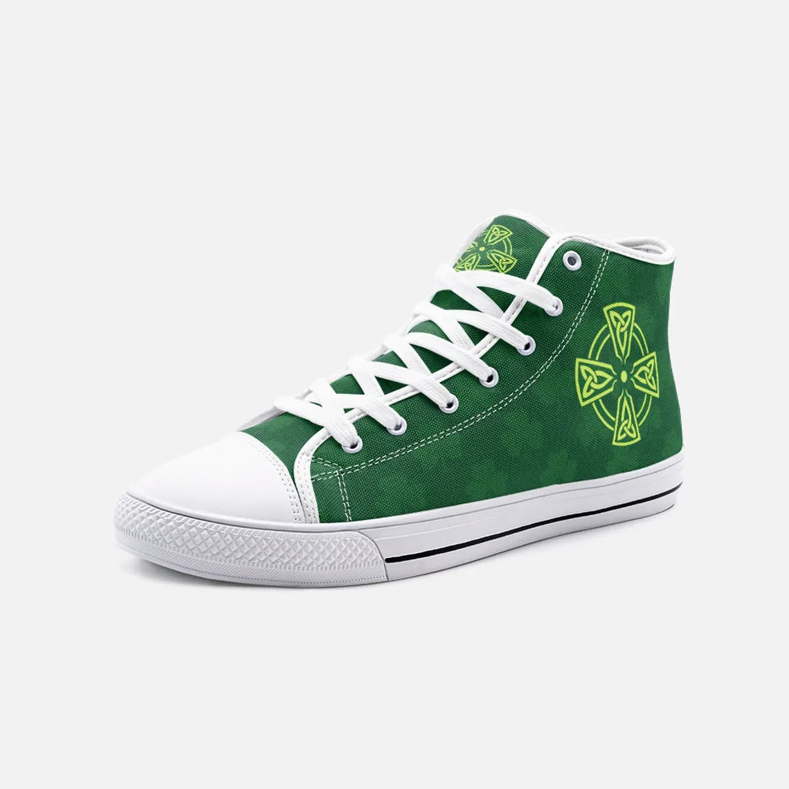 Shamrock and Celtic Cross Irish St Patrick’s Day Converse Sneakers High Top Shoes