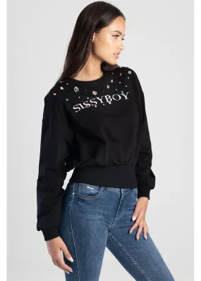 Sissyboy T30370 Logo Sweat Top With Colorful Bling