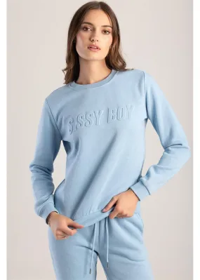 Sissyboy Ts30284 Basic Embossed Logo Sweat Top  Blue