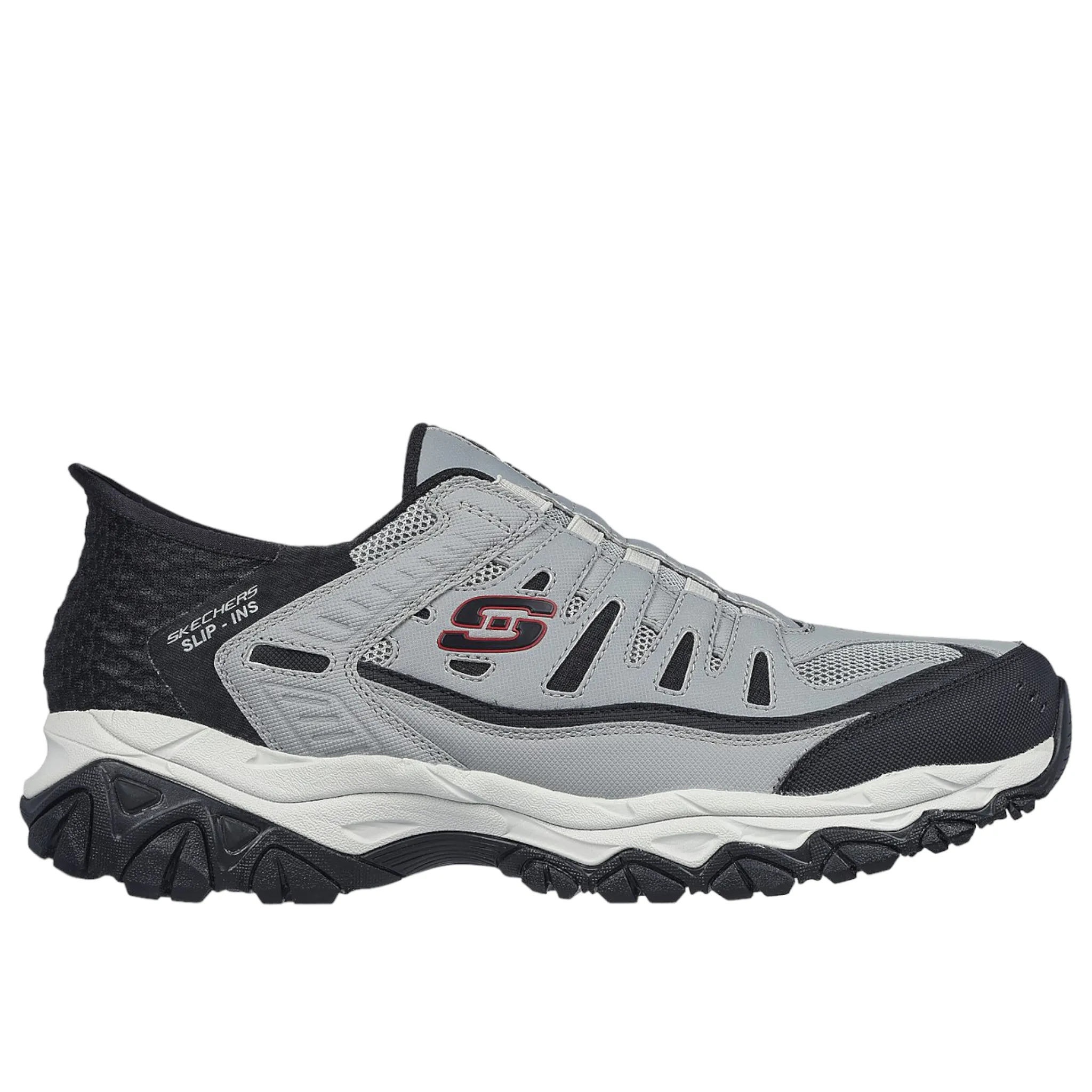 Skechers Men's 237563 After Burn M. Fit Ridgeburn Gray Black Slip-ins Work Shoes