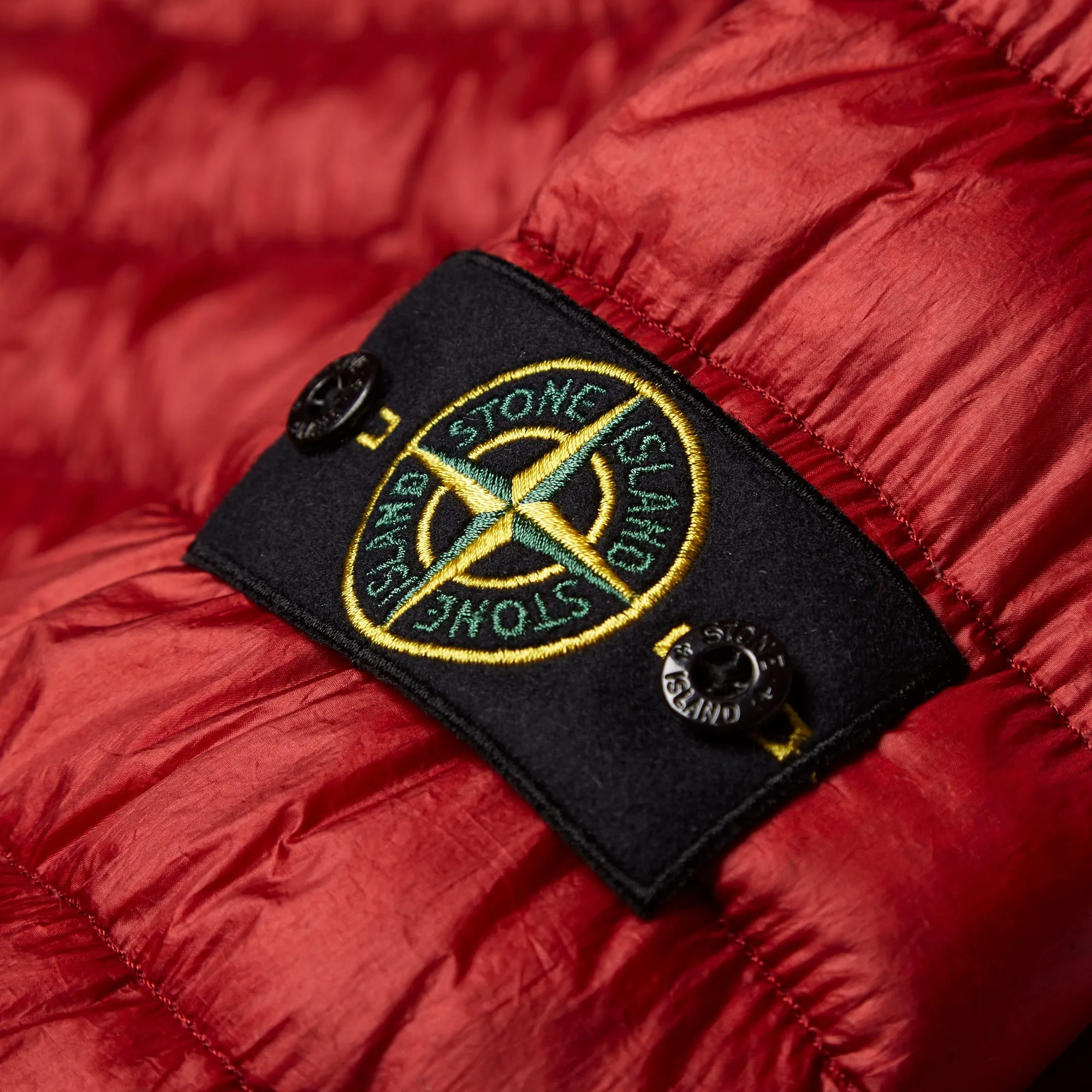 Stone Island Garment Dyed Down Hooded JacketRed