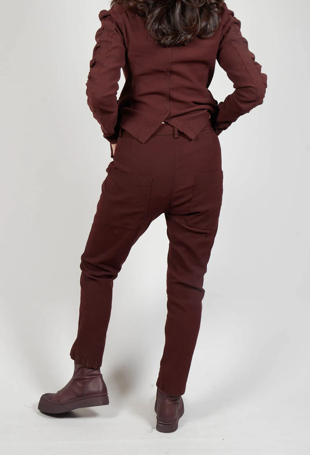 Straight Fit Trousers in Rust