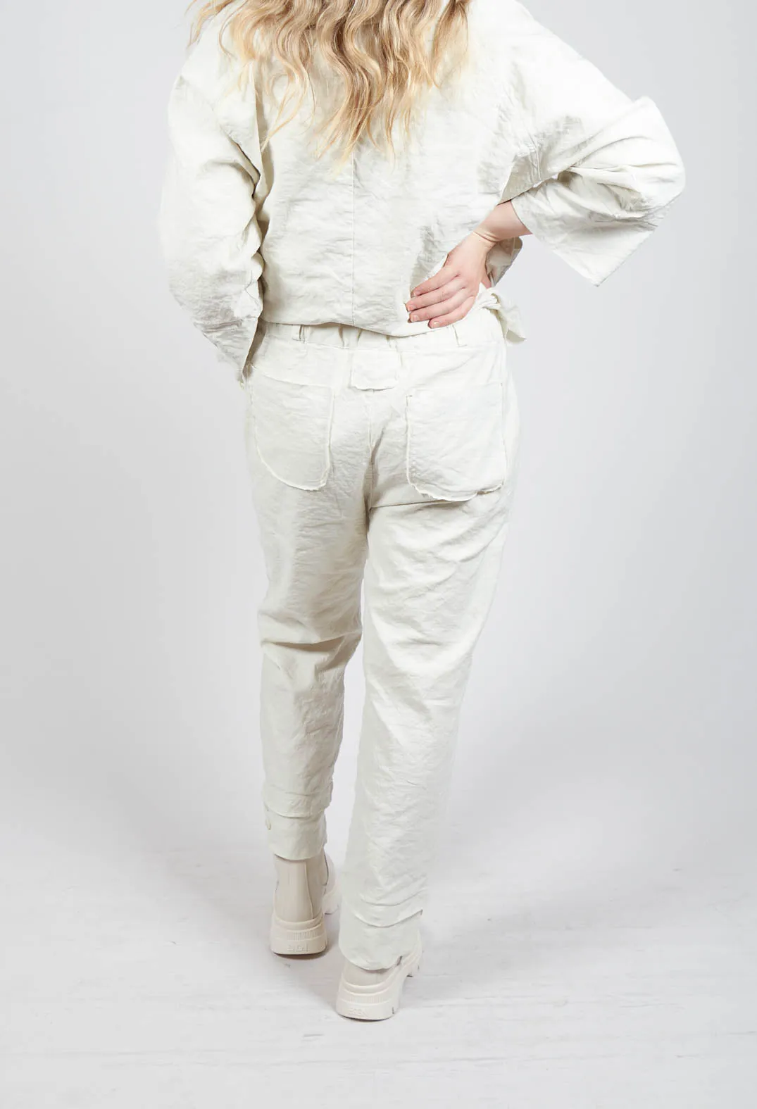 Straight Leg Trousers in Chalk