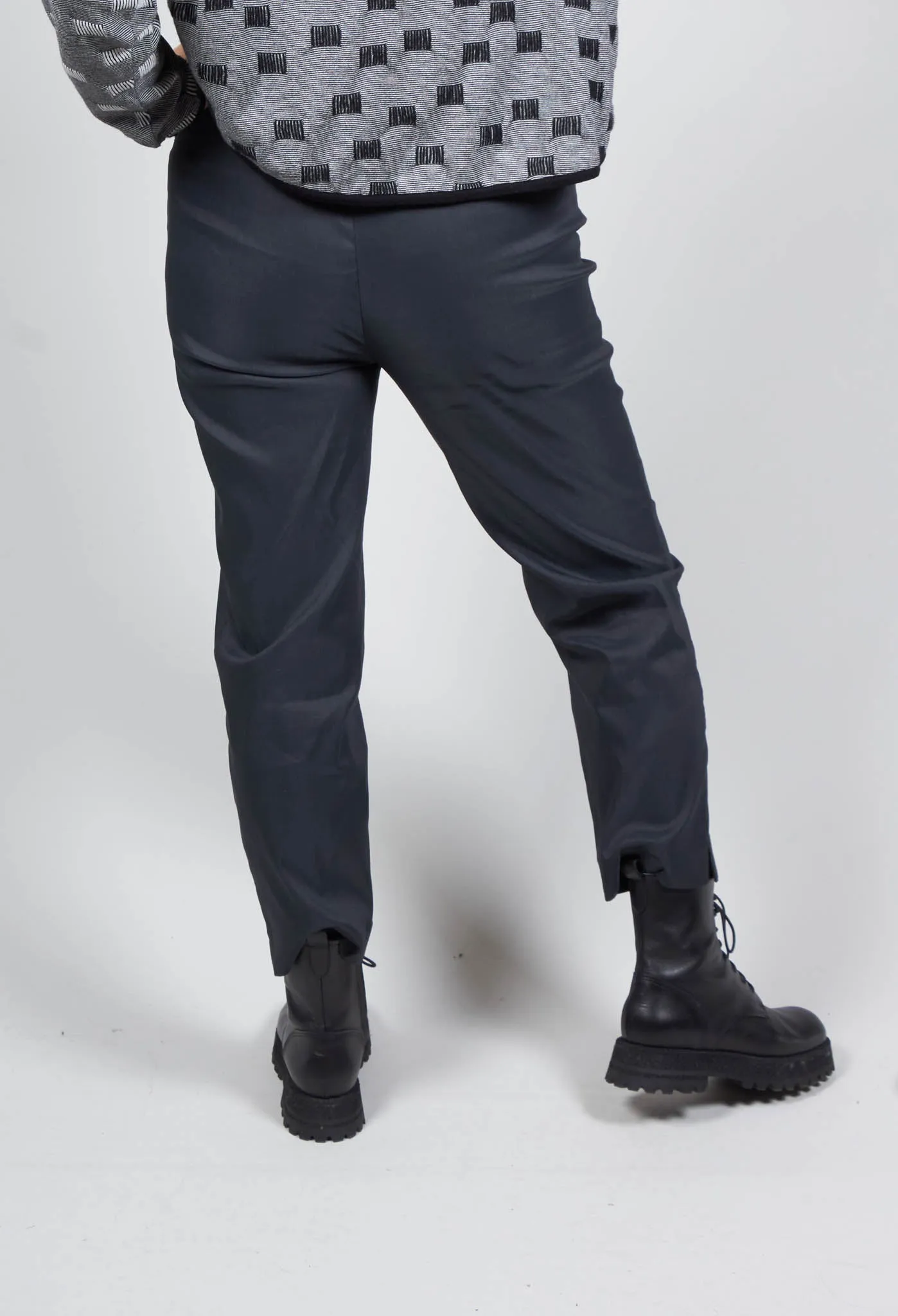 Straight Leg Trousers in Steel