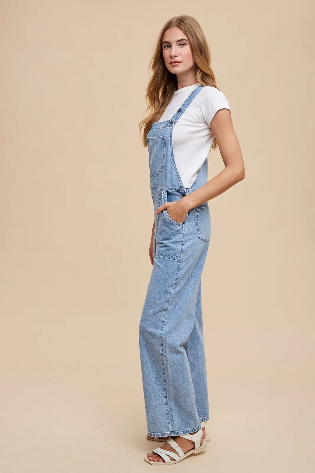 The Daunis Straight Leg Denim Overalls