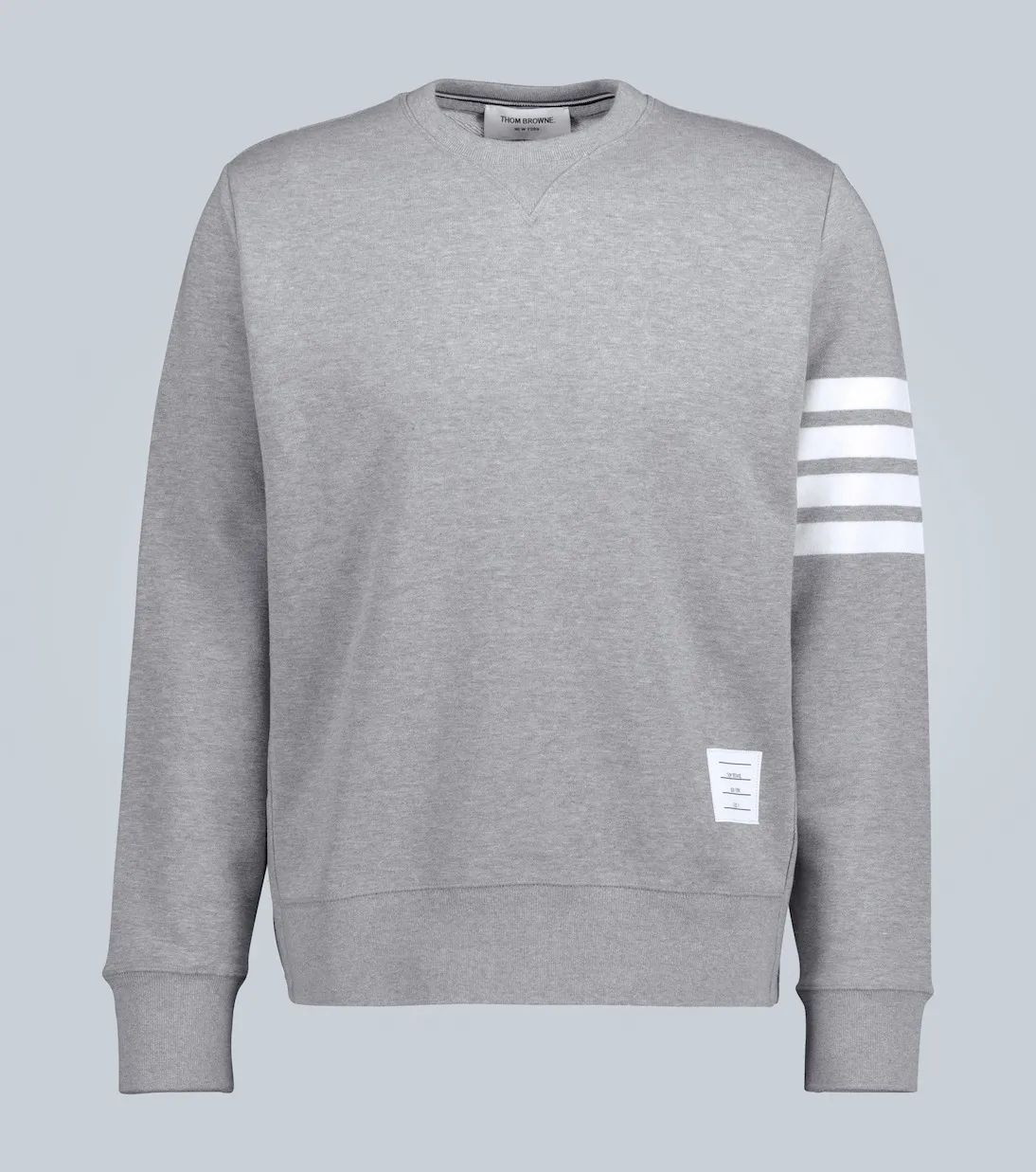 THOM BROWNE  |Crew Neck Pullovers Stripes Sweat Long Sleeves Cotton Logo