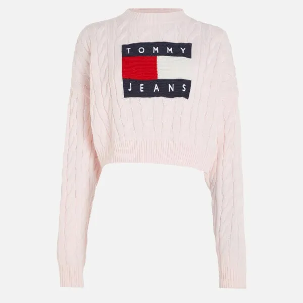 Tommy Jeans Flag Cable-Knit Sweater