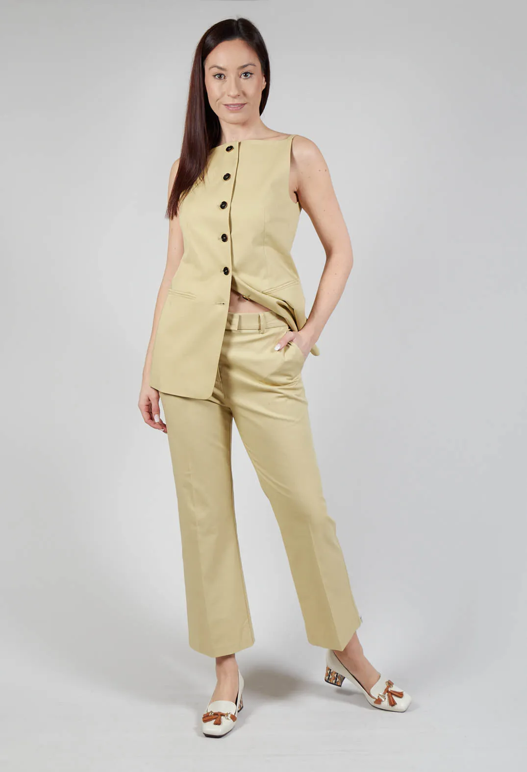 Trumpet Trousers in Pear Sorbet