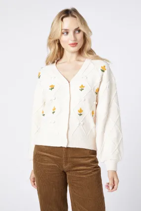 Tulip Embroidered Cardi