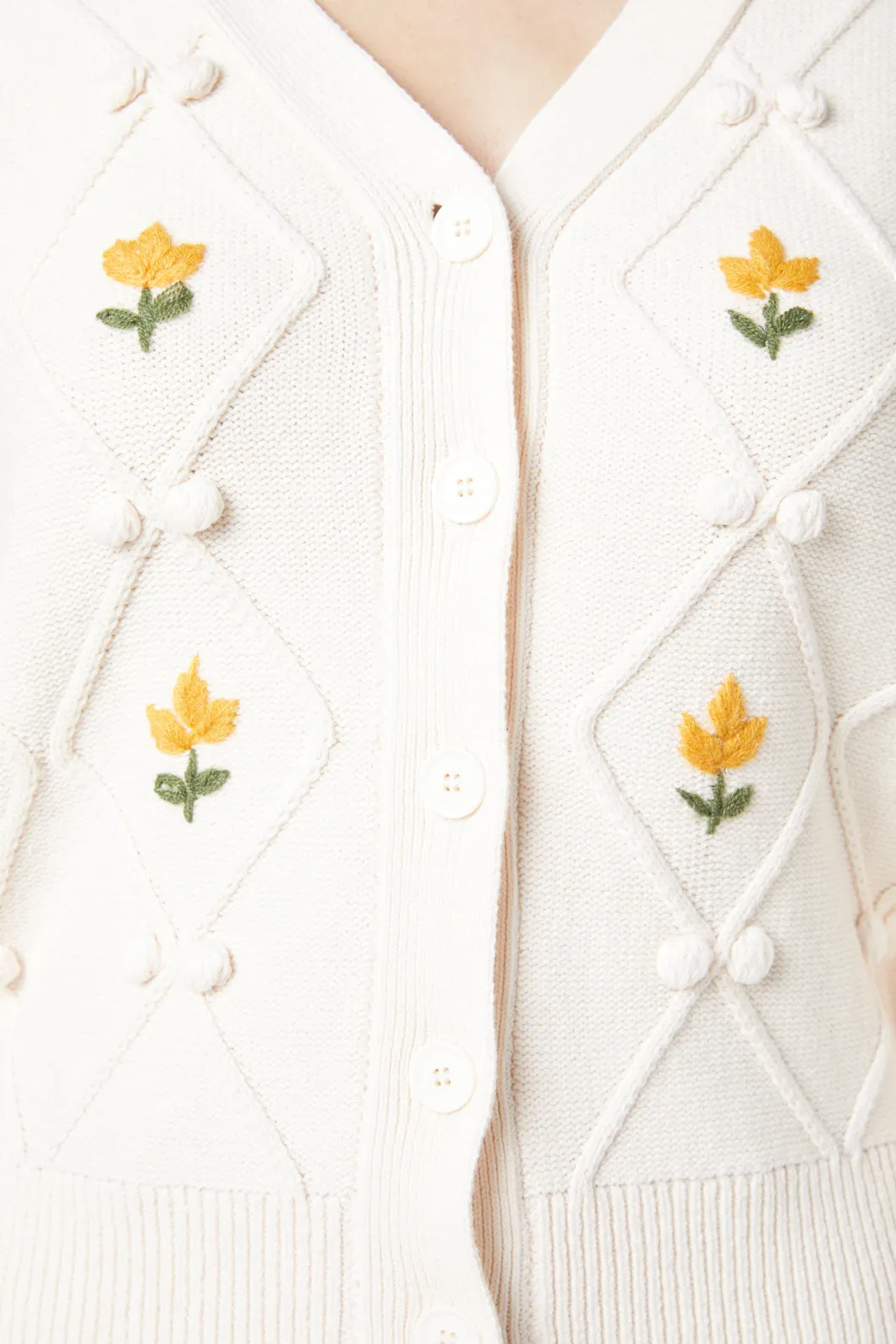 Tulip Embroidered Cardi