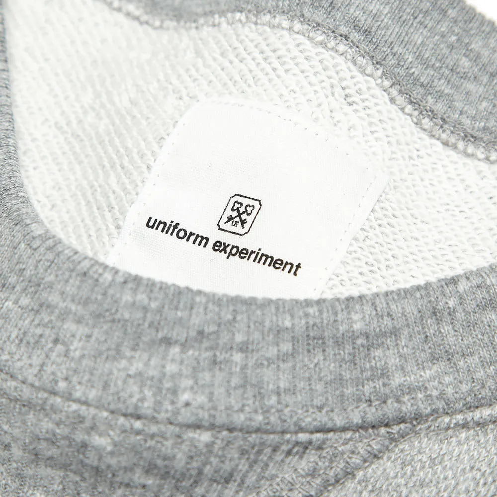 Uniform Experiment Cable Knit Sleeve Crew NeckGrey