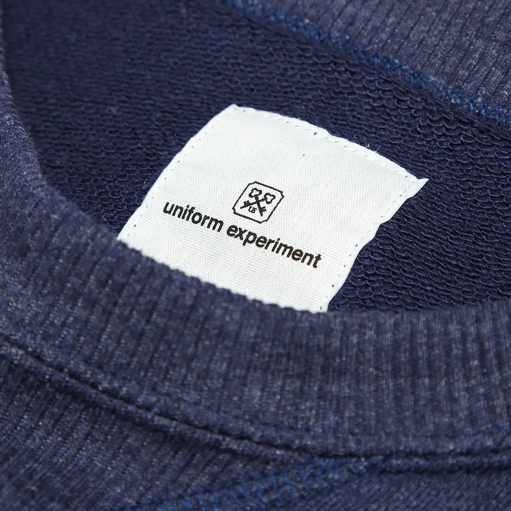 Uniform Experiment Cable Knit Sleeve Crew NeckNavy