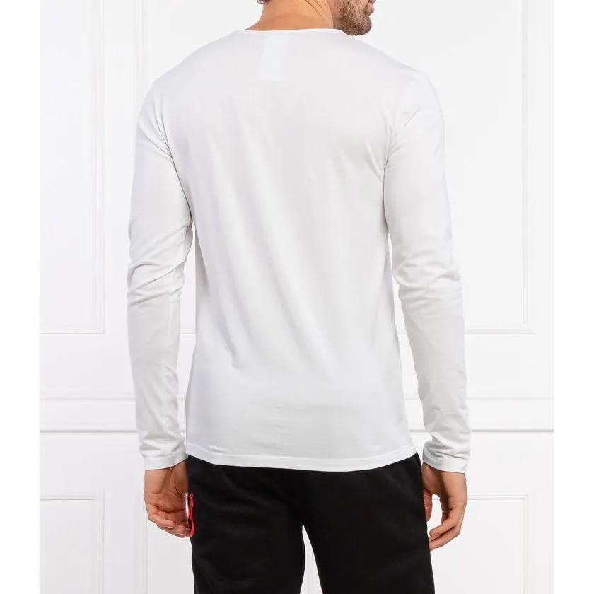 VERSACE  |Crew Neck Long Sleeves Plain Cotton Long Sleeve T-shirt Logo