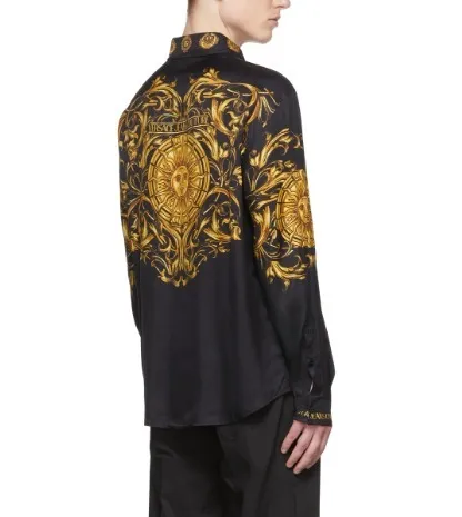 VERSACE JEANS  |Street Style Long Sleeves Logo Shirts