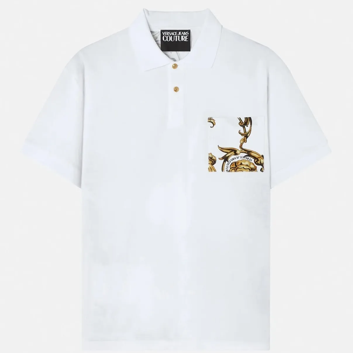 VERSACE JEANS  |Street Style Plain Cotton Short Sleeves Polos