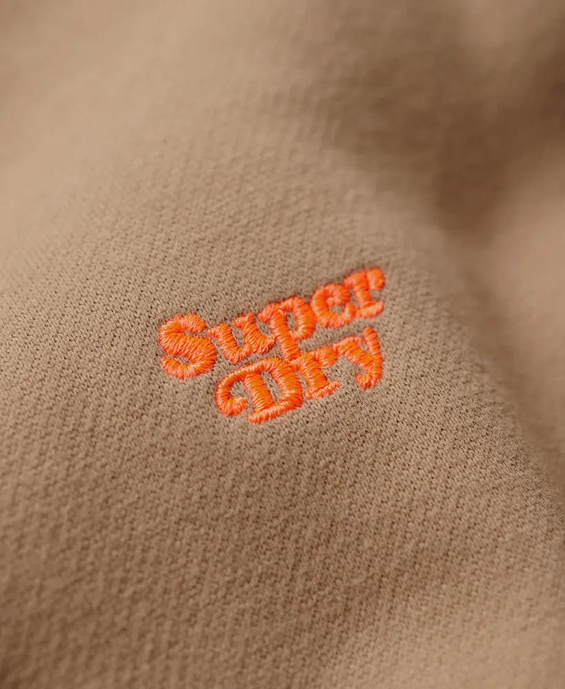 Vintage Logo Embroidered Half Zip Sweatshirt | Pyramid Sands Brown