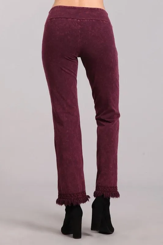 Wide leg pants - Burgundy