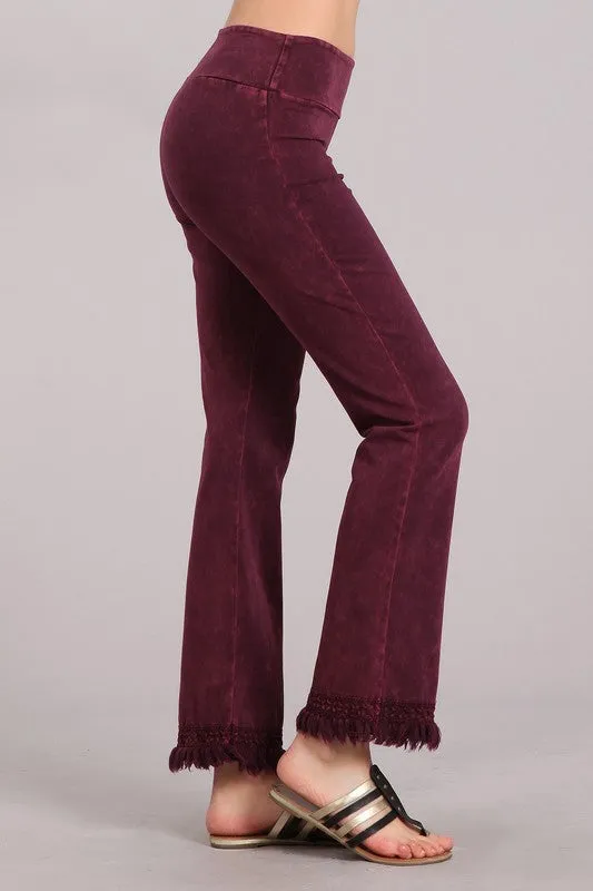 Wide leg pants - Burgundy