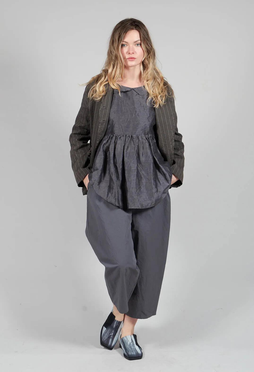 Wide Leg Trousers in Stone