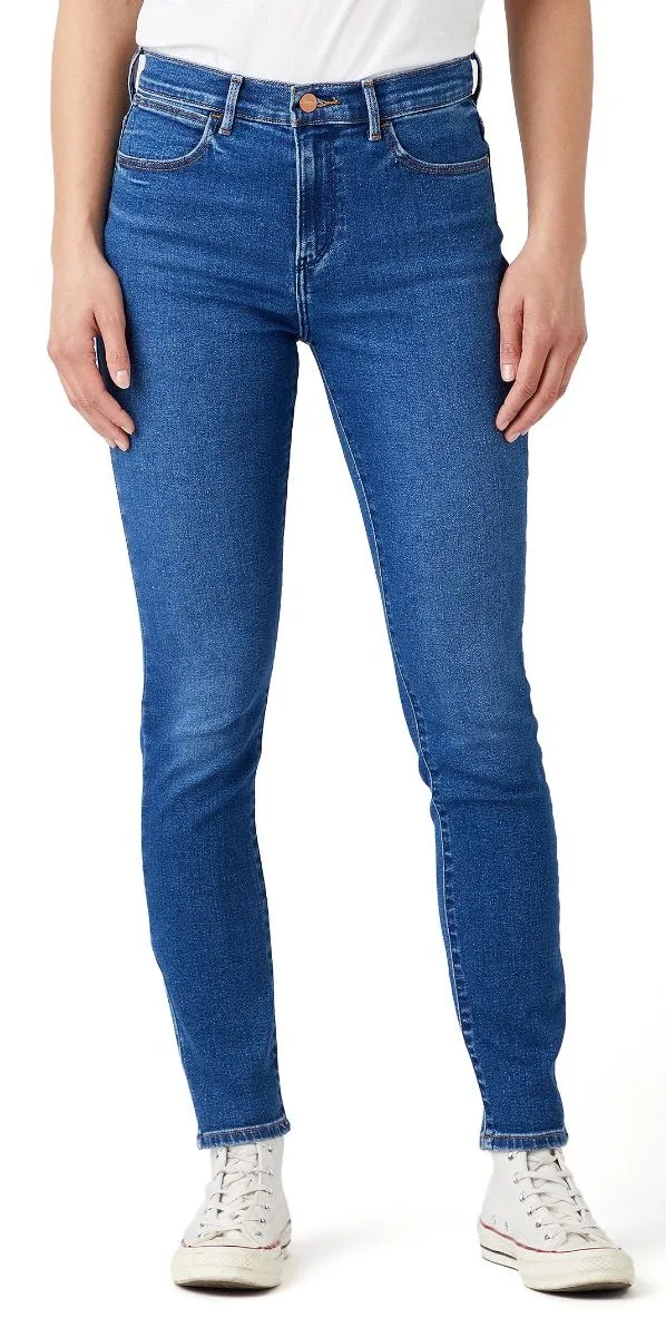 Wrangler High Rise Skinny Stretch Jeans Camellia