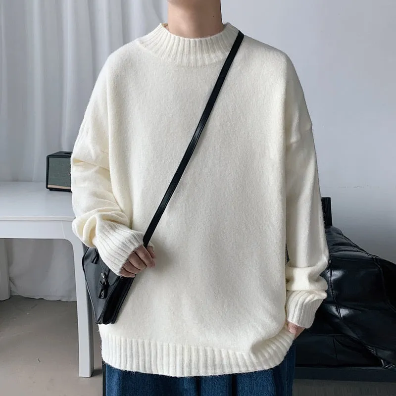 Xituodai New Korean Style Men Turtleneck Sweaters Fashion Slim Fit Pullover Mens Casual Knitwear Pullovers Male Turtleneck Sweat