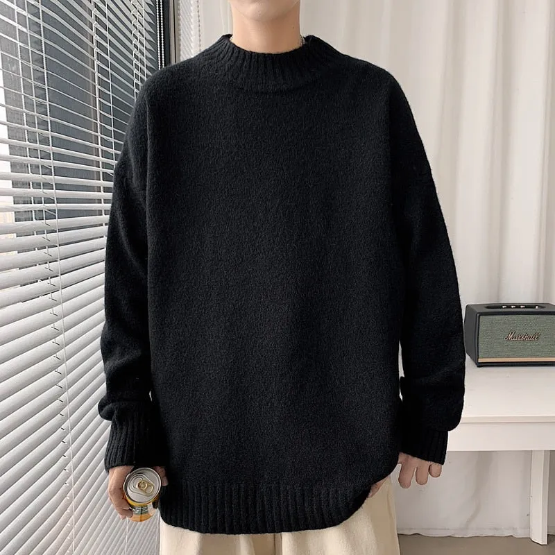 Xituodai New Korean Style Men Turtleneck Sweaters Fashion Slim Fit Pullover Mens Casual Knitwear Pullovers Male Turtleneck Sweat